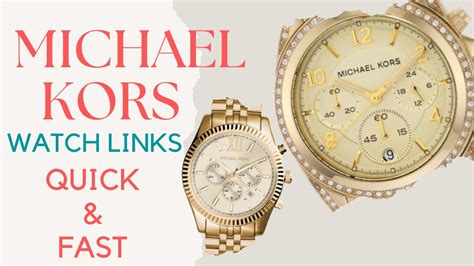 how to remove links from a watch michael kors|Michael Kors Watch strap links.